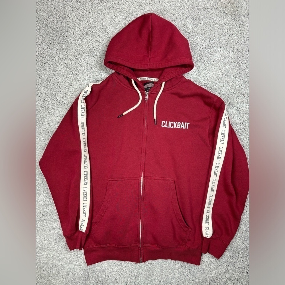 Clickbait Hoodie Mens Medium Hooded Sweatshirt Casual Activewear Outerwear Basic